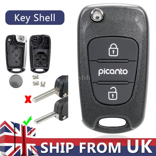 Button remote key fob case - key,