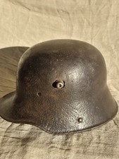 WW1 Original German Army Helmet, Relics with battle damage. Good for display No3