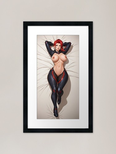 Black widow framed art - art, print