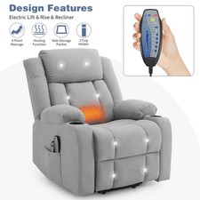 grey fabric electric elderly