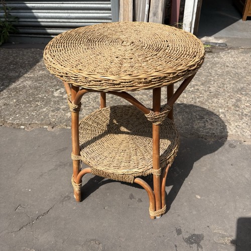 Vintage rattan side table - vintage,