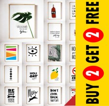 Motivational Prints, Inspirational Posters Funny Quotes Modern Wall Art A3 A4 A5