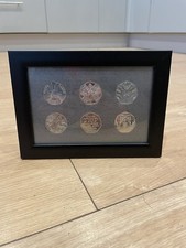 50p Display Frame  Case Rare Collectable Coins 6 Fifty Pence Collection Coin