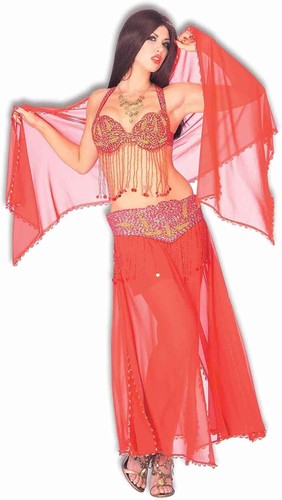 Harem girl red - red, belly