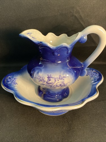 Vintage blue white wash - white,