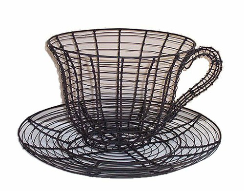 Topiary teacup saucer - teacup, &