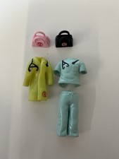 Vintage Polly Pocket Rubber Clothes Nurse & Doctor Medical Set 