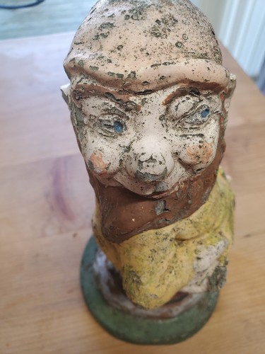 Vintage garden gnome statue - garden,