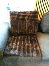 Real Small Fur Blanket "Bisam"