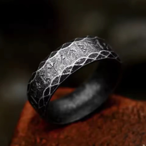 Viking rune ring mens - rune,