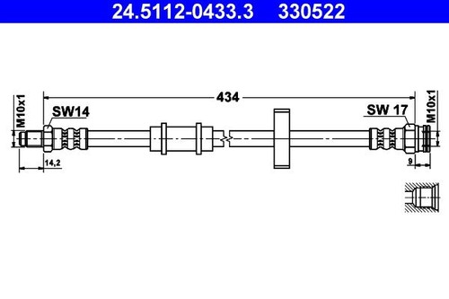 Brand new brake hose - for, fiat