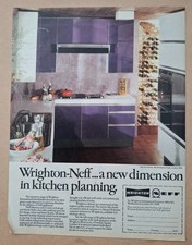 Wrighton-Neff Fitted Kitchens Original UK Press Advert  1973