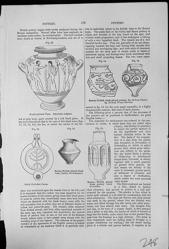 Antique old print pottery - old,
