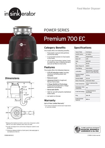 Insinkerator premium 700 - 700, ec