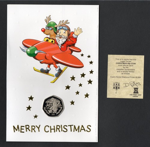 1996 gibraltar christmas 50p - 1996,