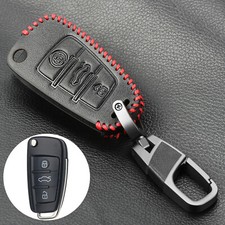 Remote Flip Key Fob Case Leather Cover For Audi A1 A3 A4 A6 A7 A8 TT Q5 Q7 S3 S4