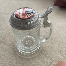 Vintage Glass Stein Fleischmann Modellbahnen eisenbahn Advertising Train Model