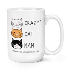 Crazy Cat Man 15oz Large Mug Cup - Kitten Big