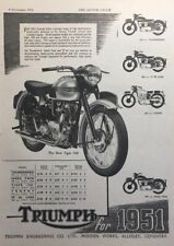 TRIUMPH RANGE FOR 1951 feat... TIGER ORIGINAL 1950 B/W ADVERTISEMENT 26cm x 20cm