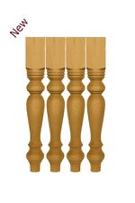 29" Unfinished Farmhouse Table legs or matching 18'' Bench legs, Set of 4