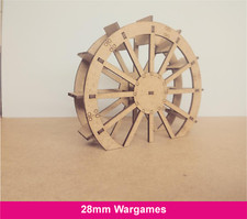 28mm Scatter terrain Water wheel 2mm MDF Laser Cut Kit