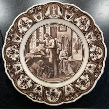 Vintage Handmade Delft Sepia