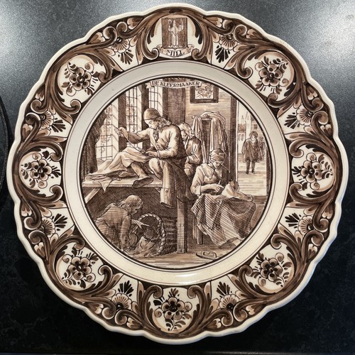 Vintage handmade delft - handmade, sepia