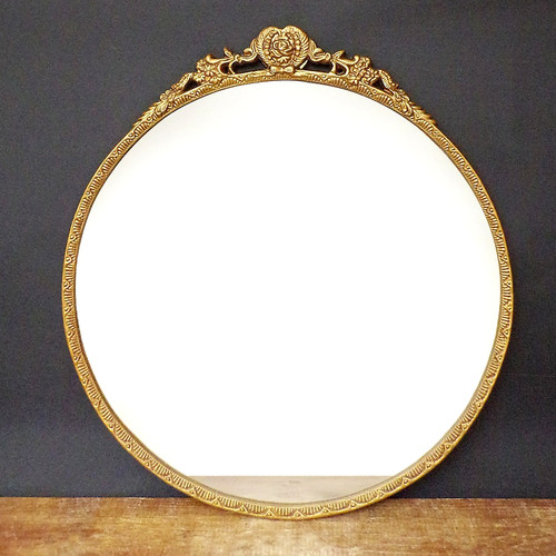 Ornate gold wall mirror - ornate,