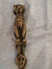 Antique brass cheshire cat - brass,