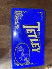 Tetley Vintage Tea Tin Slightly Tarnished On The Top Good Condition
