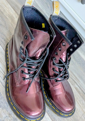 Martens burgundy pleather - dr.,