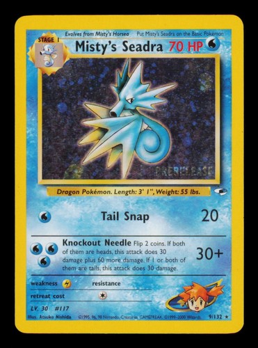 Pokemon card misty - pokemon, seadra