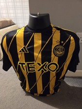 Authentic Aberdeen Fc 2024/2025 Yellow Away Football Shirt Mens Size Large