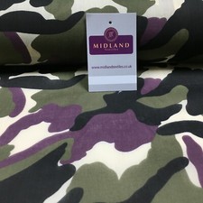 £2.50 Army Military Camouflage  Polycotton Fabric 110cm Wide MS1352 Mtex