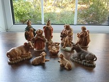 Vintage Italian Nativity Figures - Hard Plastic X 11