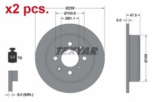 X2 PCS REAR BRAKE DISC ROTOS X2 PCS SET 92077903 TEXTAR I