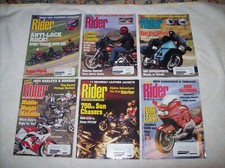 6 RIDER Mags 1992 Motorcycles