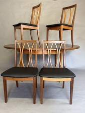 G plan Circular Extending Dining Table & 4 G plan Chairs Mid Century