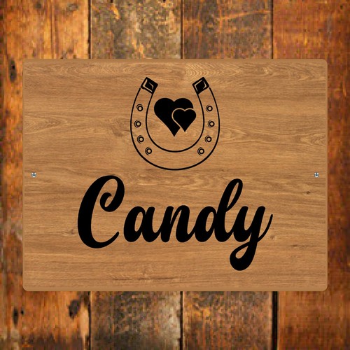 Stable door name plate - door,