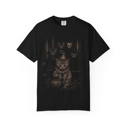 Halloween horror cats tee - horror,