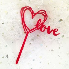  10 Pcs Cake Decorating Supplies Valentine's Day Decoration Topper Food