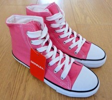 Donnay Ladies High Top Pink Canvas Trainer Shoes Size UK 5 EUR 38