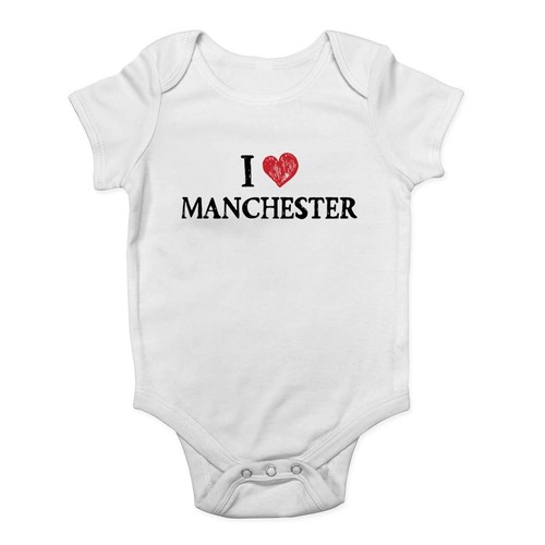 Love manchester baby grow - love,