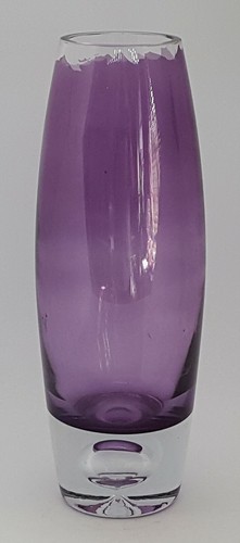 Purple stained clear glass