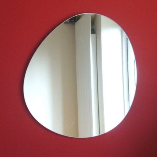 Round pebble shaped mirrors - round,