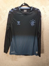 Glasgow Rangers Authentic Hummel Large 19/20 Long Sleeve Unsponsored Away Shirt