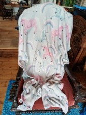 Unicorn Print Fleece Blanket