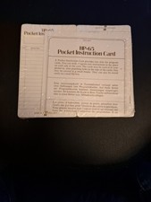 Hewlett Packard Vintage Scientific Calculator HP-65 Pocket Instruction Cards NEW