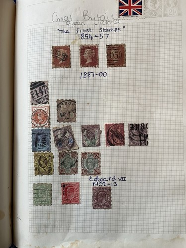 Stamp albums 50 - &, loose