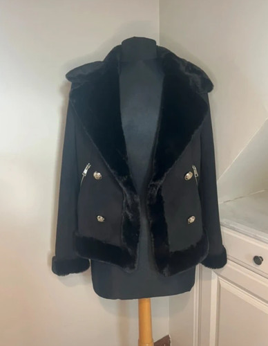 River island black faux fur - island,